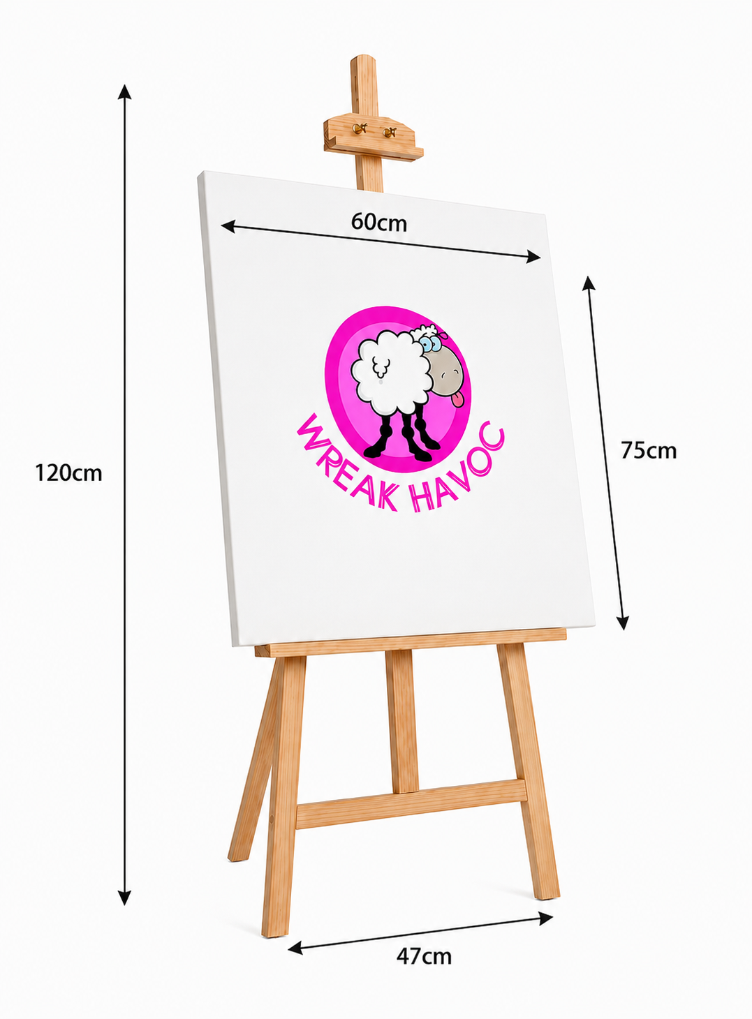 Large Wooden Easel - 120x46cm