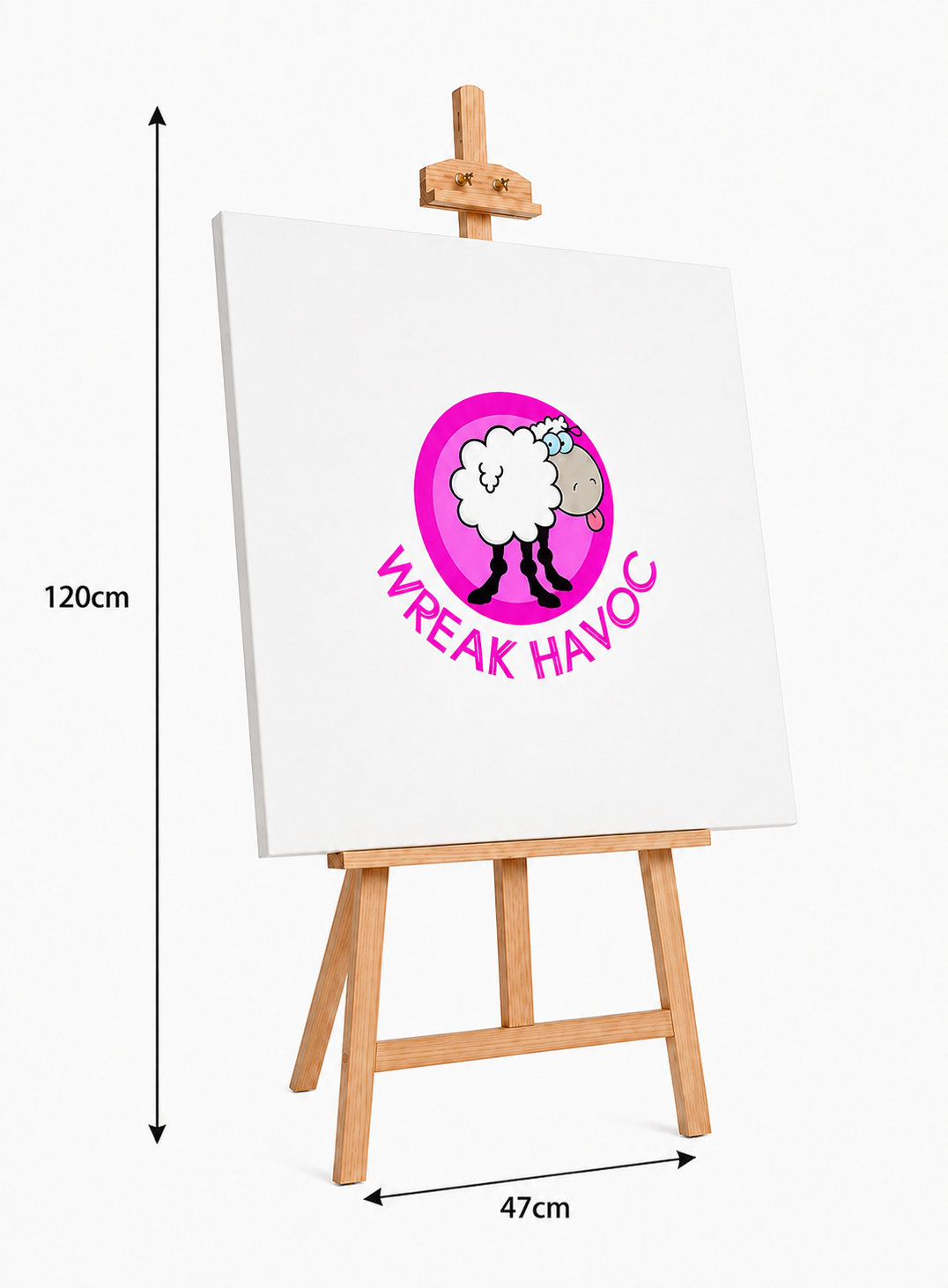 Large Wooden Easel - 120x46cm