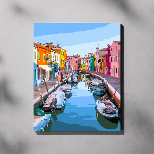 Paint By Number Kit - Burano Venice 40x50cm (Pre-Order)