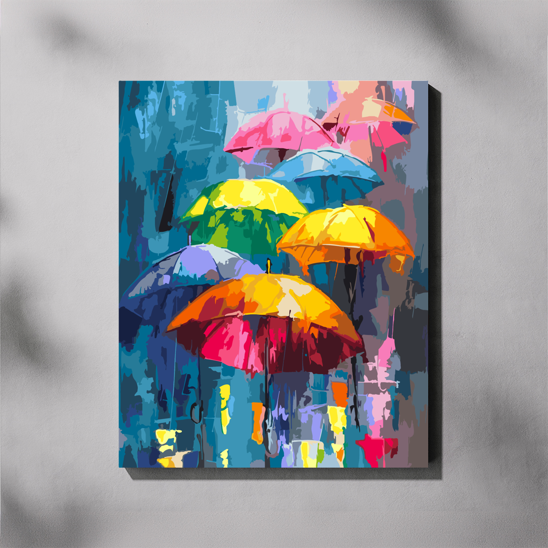 Paint By Number Kit - Colourful Umbrellas 40x50cm (PRE-ORDER)