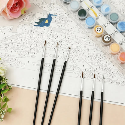 Fine Paint Brushes - 3 Set