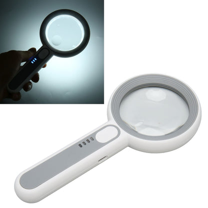 Hand-held Magnifying Glass with Light