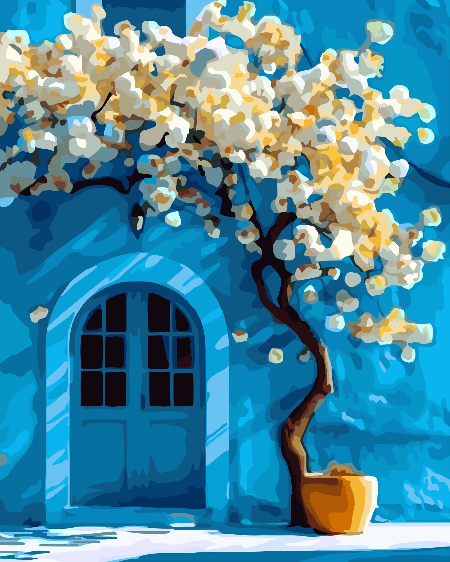 Paint By Number Kit - Painted Blue 40x50cm