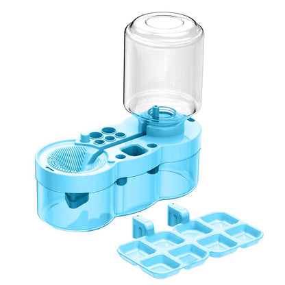 Large blue paint brush washer with reservoir tank and paint pallet 
