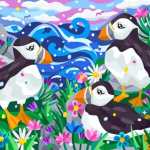 PUZZLE Paint By Numbers - Puffin Bay 500 Pieces