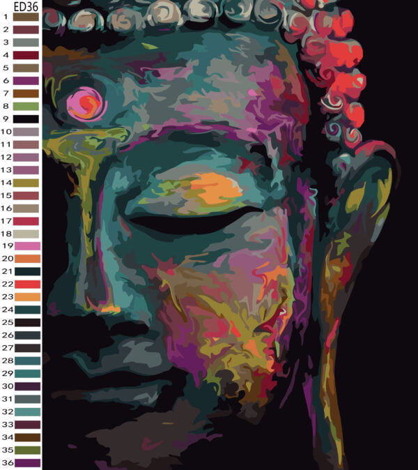 Paint By Numbers - Buddha in Colour