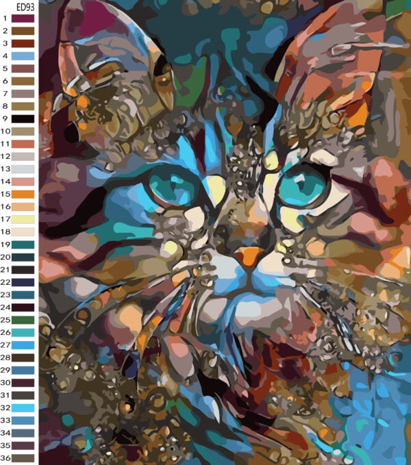 Paint By Numbers - Large Cosmic Cat