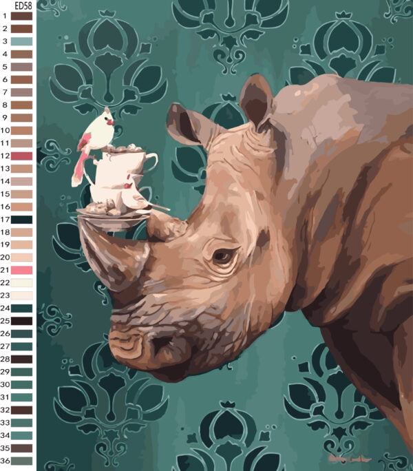 Paint By Numbers - Save Our Rhinos 4