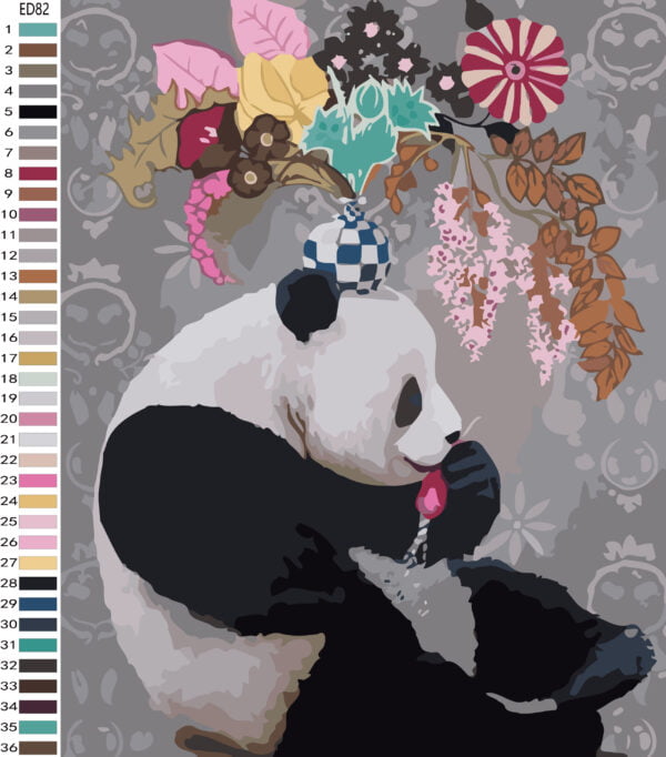 Paint By Numbers - Large Sweet Panda