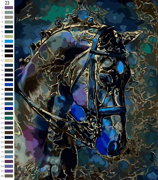 Paint By Numbers - Large Cosmic Horse