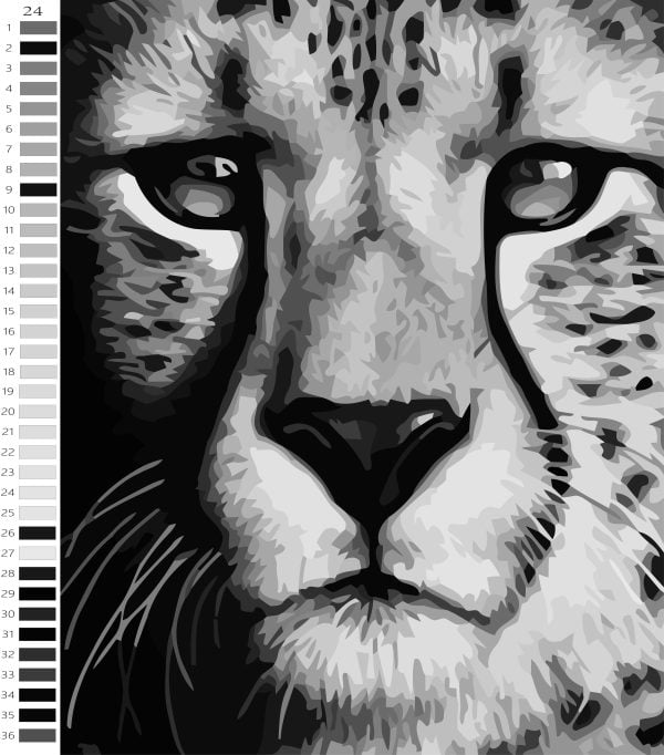 Paint By Numbers - Cheetah Eyes