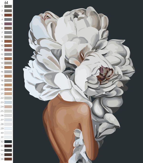 Paint By Numbers - Large Flower Girl 2