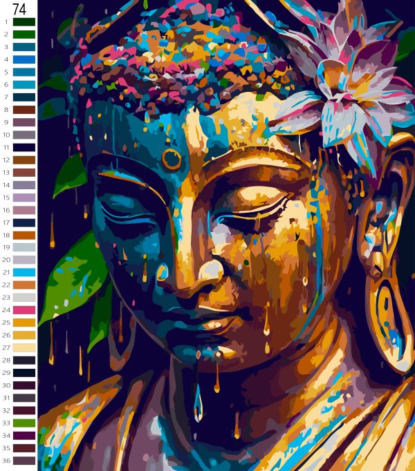 Paint By Numbers - Large Golden Buddha