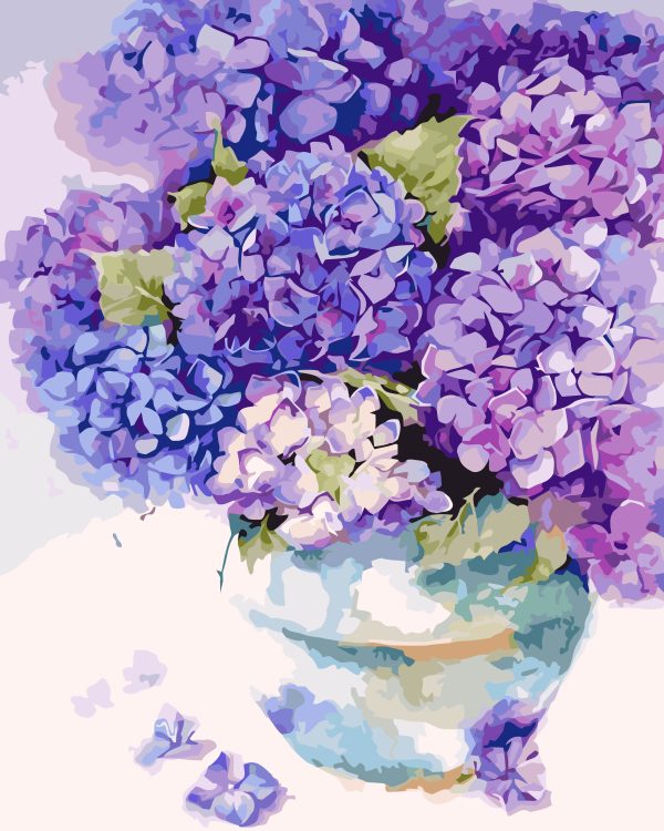 Paint By Numbers - Large Hydrangea Vase