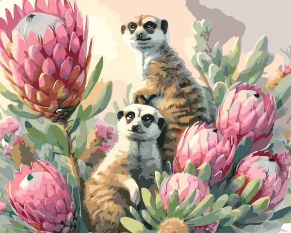 Paint By Numbers - Meerkats