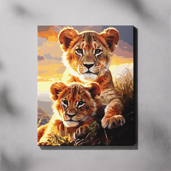 Paint By Numbers - Large Lion Cubs