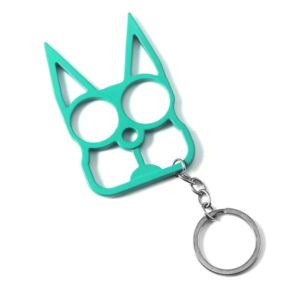 Cat Attack Keychain - Turquoise