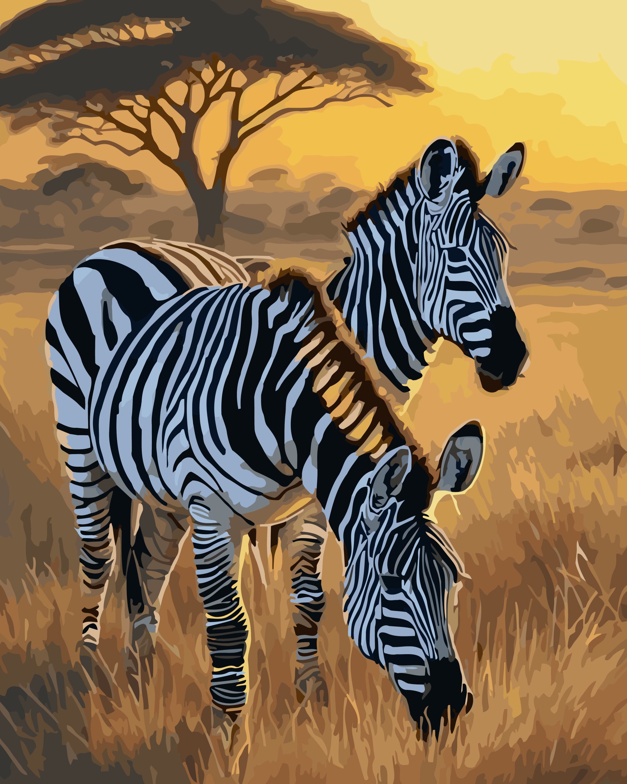 Paint By Numbers - Large Zebra Bushveld (Pre-Order) - Image 3